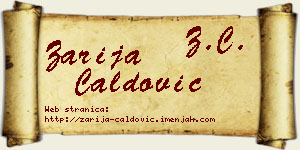 Zarija Ćaldović vizit kartica
